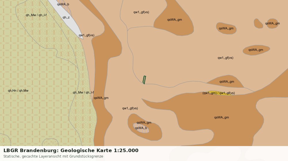 Statische Kartenansicht: LBGR Brandenburg: Geologische Karte 1:25.000