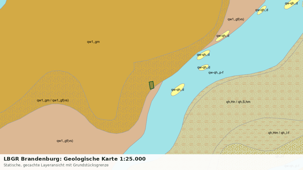 Statische Kartenansicht: LBGR Brandenburg: Geologische Karte 1:25.000