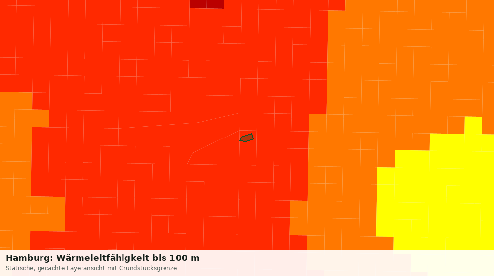 Statische Kartenansicht: Hamburg: Wärmeleitfähigkeit bis 100 m