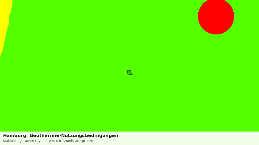 Statische Kartenansicht: Hamburg: Geothermie-Nutzungsbedingungen