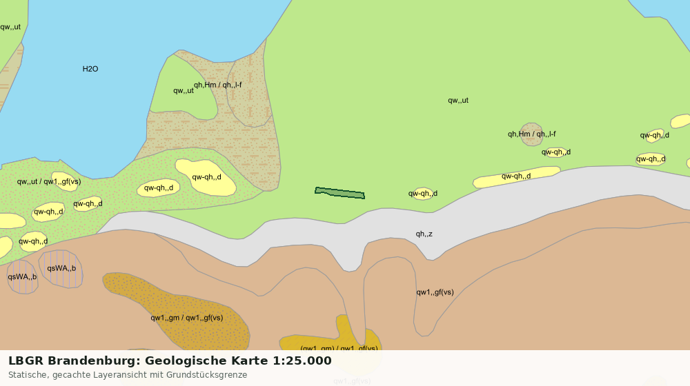 Statische Kartenansicht: LBGR Brandenburg: Geologische Karte 1:25.000