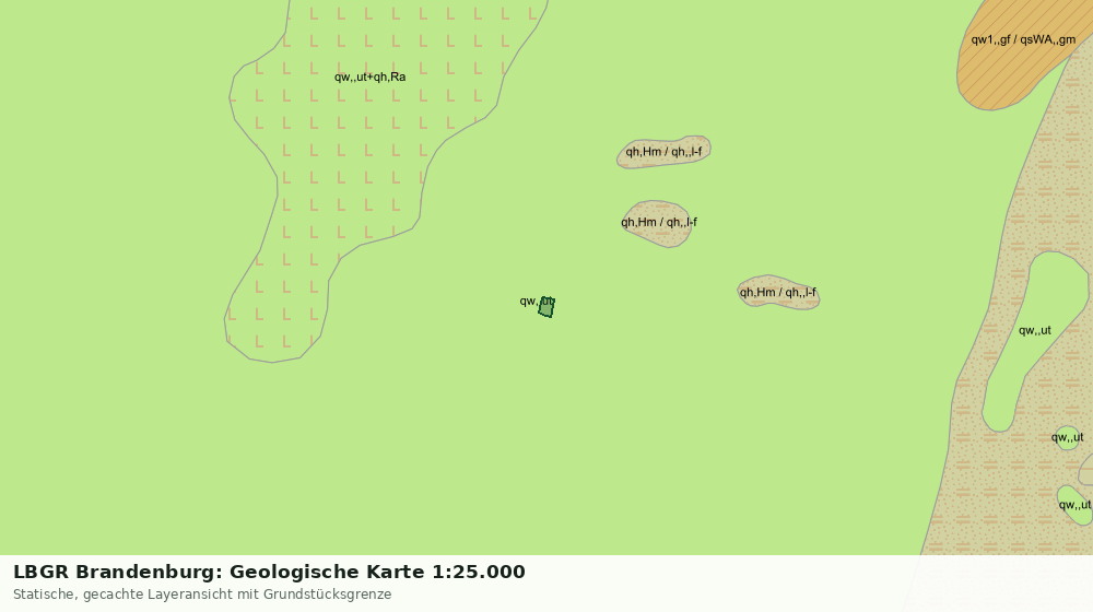 Statische Kartenansicht: LBGR Brandenburg: Geologische Karte 1:25.000