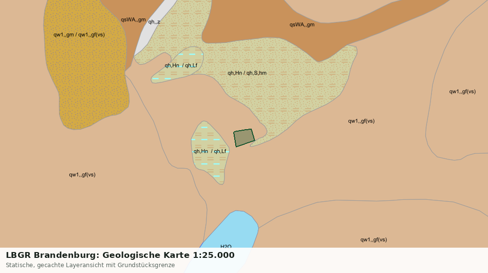 Statische Kartenansicht: LBGR Brandenburg: Geologische Karte 1:25.000