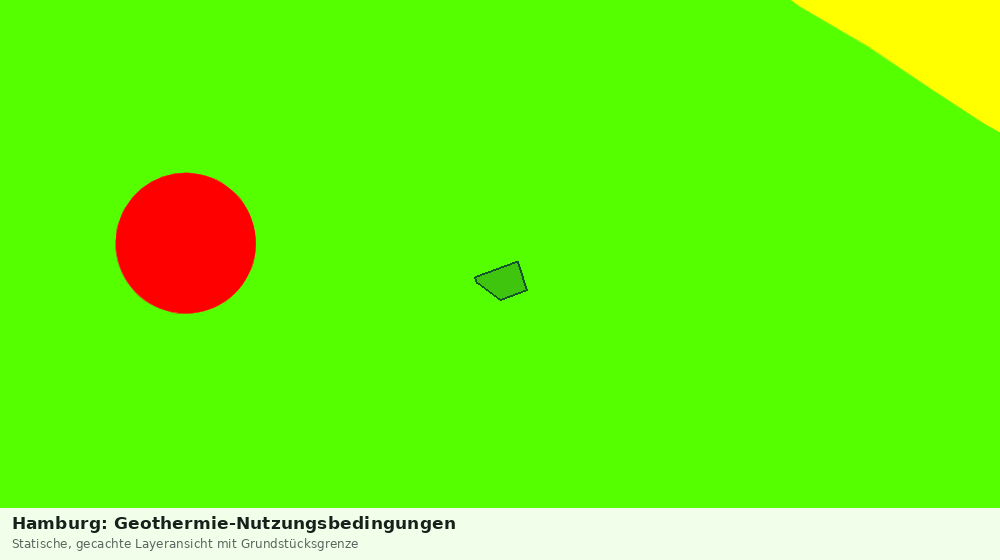 Statische Kartenansicht: Hamburg: Geothermie-Nutzungsbedingungen
