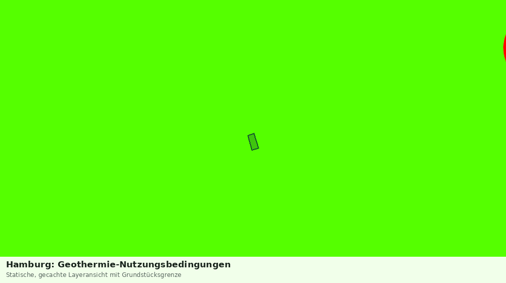 Statische Kartenansicht: Hamburg: Geothermie-Nutzungsbedingungen