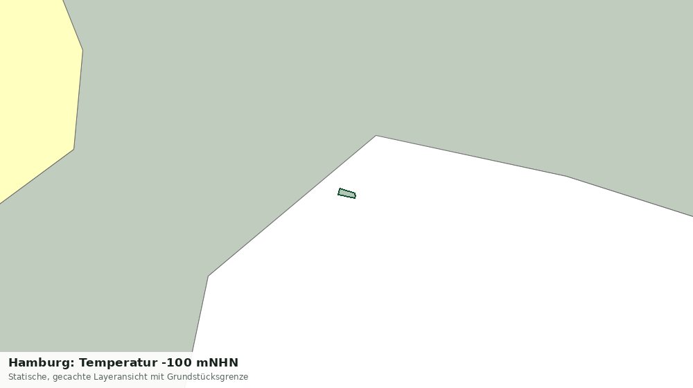 Statische Kartenansicht: Hamburg: Temperatur -100 mNHN