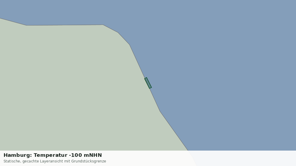Statische Kartenansicht: Hamburg: Temperatur -100 mNHN