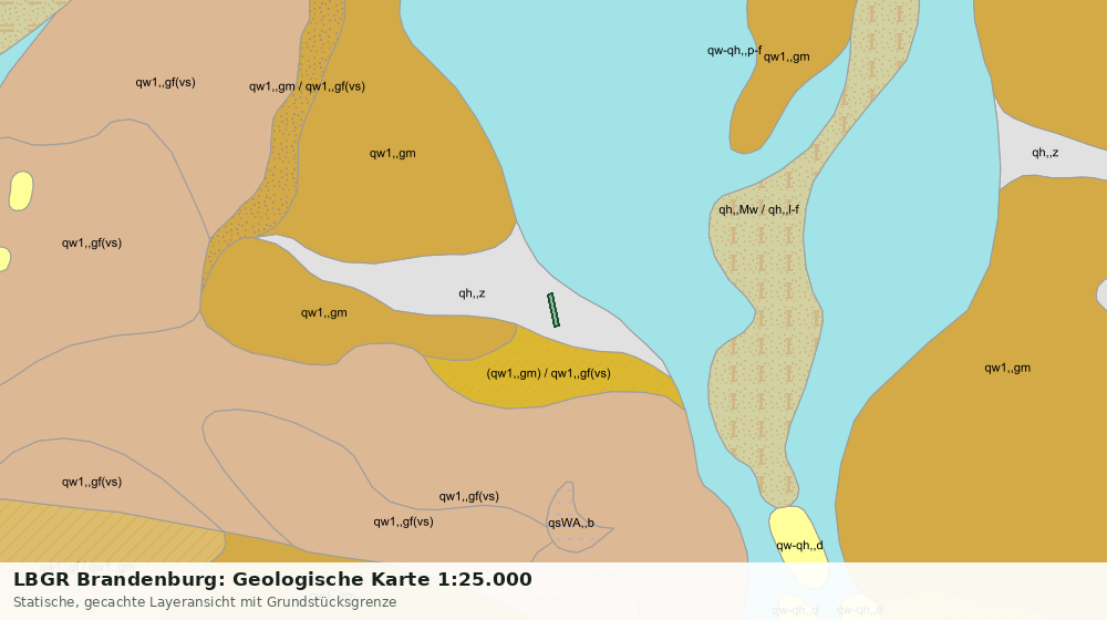 Statische Kartenansicht: LBGR Brandenburg: Geologische Karte 1:25.000