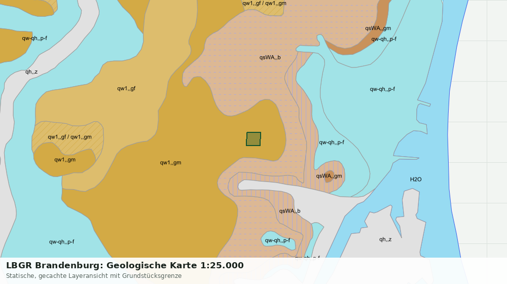 Statische Kartenansicht: LBGR Brandenburg: Geologische Karte 1:25.000