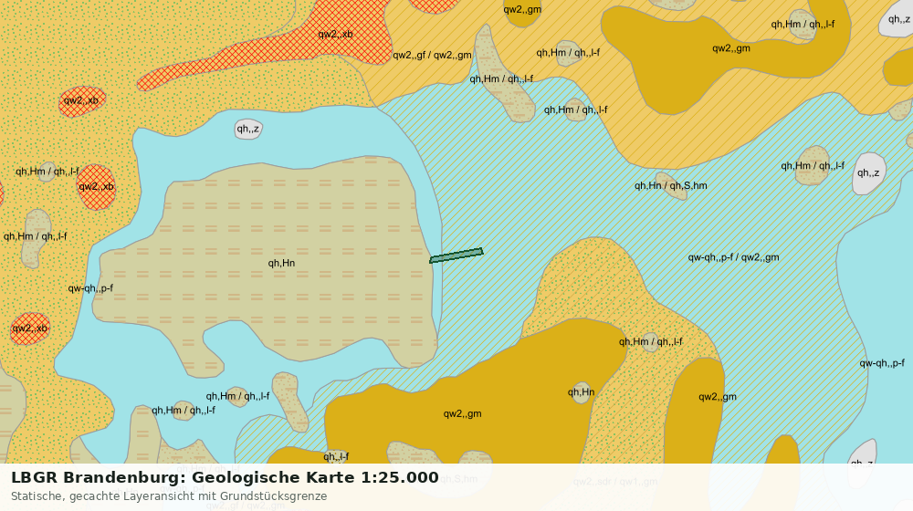 Statische Kartenansicht: LBGR Brandenburg: Geologische Karte 1:25.000