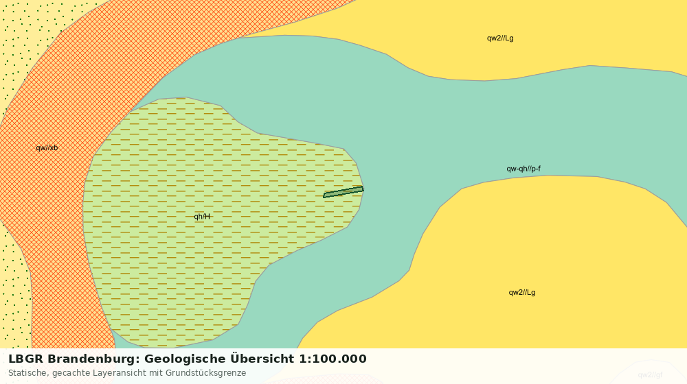 Statische Kartenansicht: LBGR Brandenburg: Geologische Übersicht 1:100.000