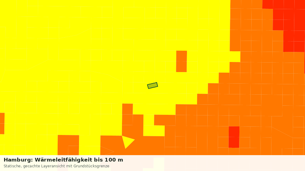 Statische Kartenansicht: Hamburg: Wärmeleitfähigkeit bis 100 m