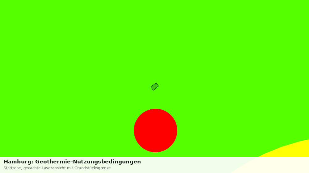 Statische Kartenansicht: Hamburg: Geothermie-Nutzungsbedingungen