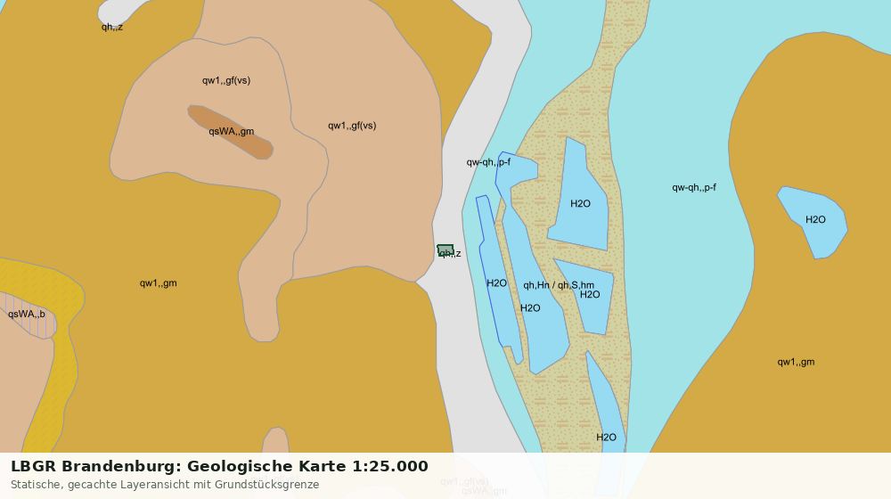 Statische Kartenansicht: LBGR Brandenburg: Geologische Karte 1:25.000