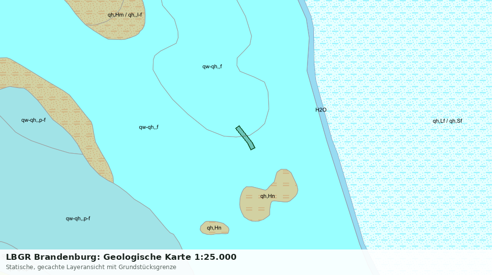 Statische Kartenansicht: LBGR Brandenburg: Geologische Karte 1:25.000