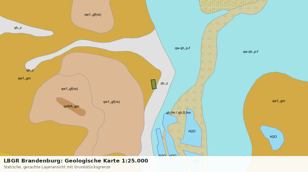 Statische Kartenansicht: LBGR Brandenburg: Geologische Karte 1:25.000