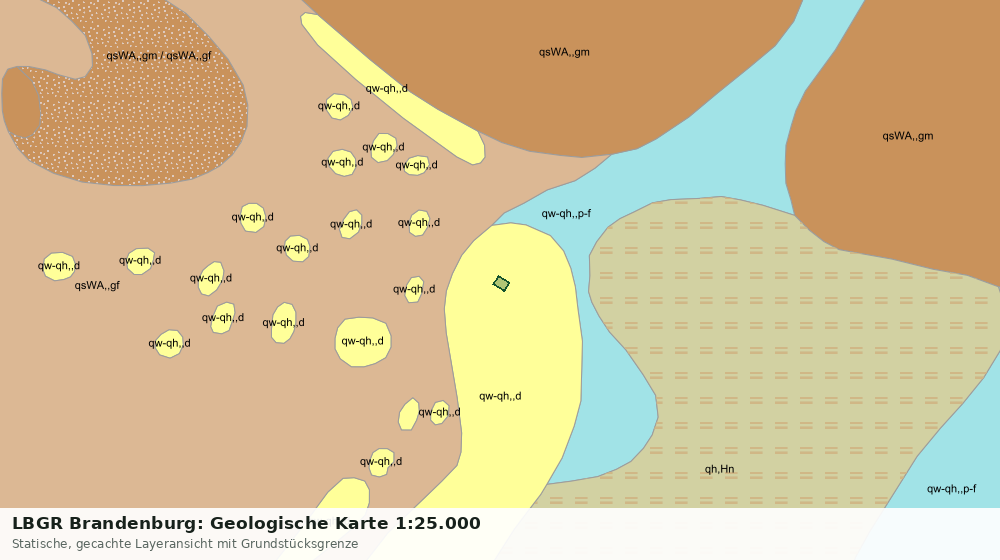 Statische Kartenansicht: LBGR Brandenburg: Geologische Karte 1:25.000