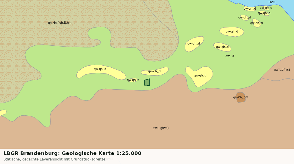 Statische Kartenansicht: LBGR Brandenburg: Geologische Karte 1:25.000