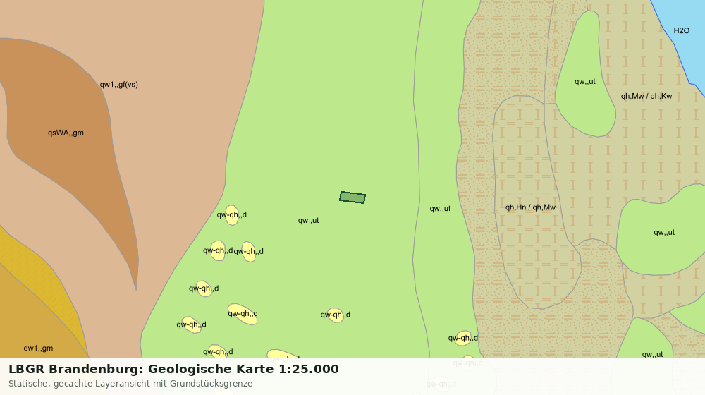 Statische Kartenansicht: LBGR Brandenburg: Geologische Karte 1:25.000