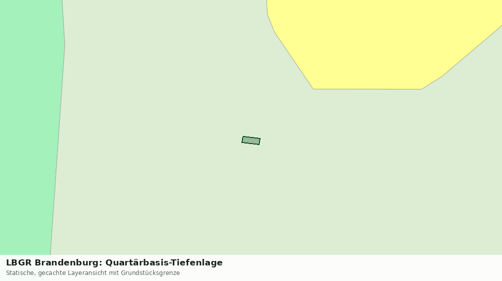 Statische Kartenansicht: LBGR Brandenburg: Quartärbasis-Tiefenlage