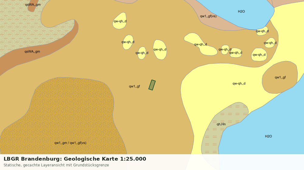 Statische Kartenansicht: LBGR Brandenburg: Geologische Karte 1:25.000