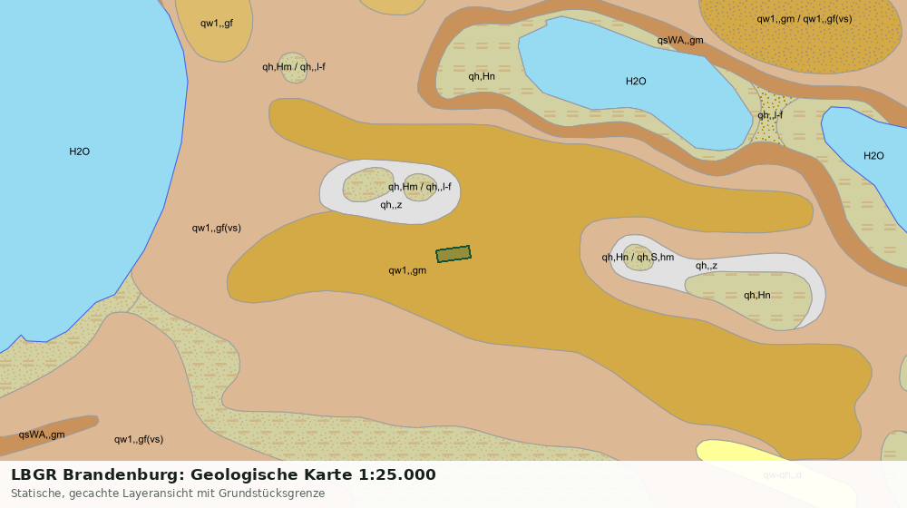 Statische Kartenansicht: LBGR Brandenburg: Geologische Karte 1:25.000