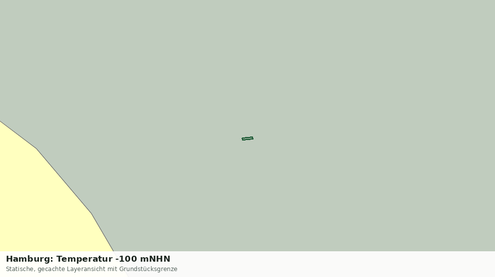 Statische Kartenansicht: Hamburg: Temperatur -100 mNHN