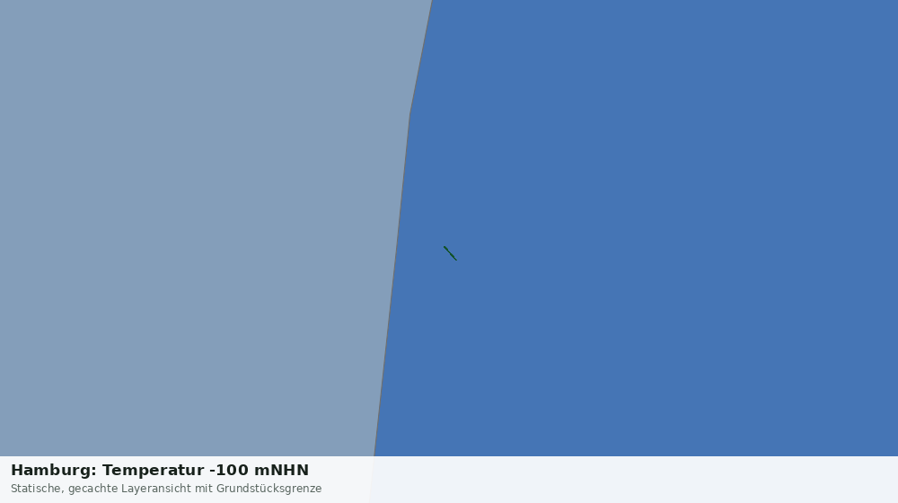Statische Kartenansicht: Hamburg: Temperatur -100 mNHN