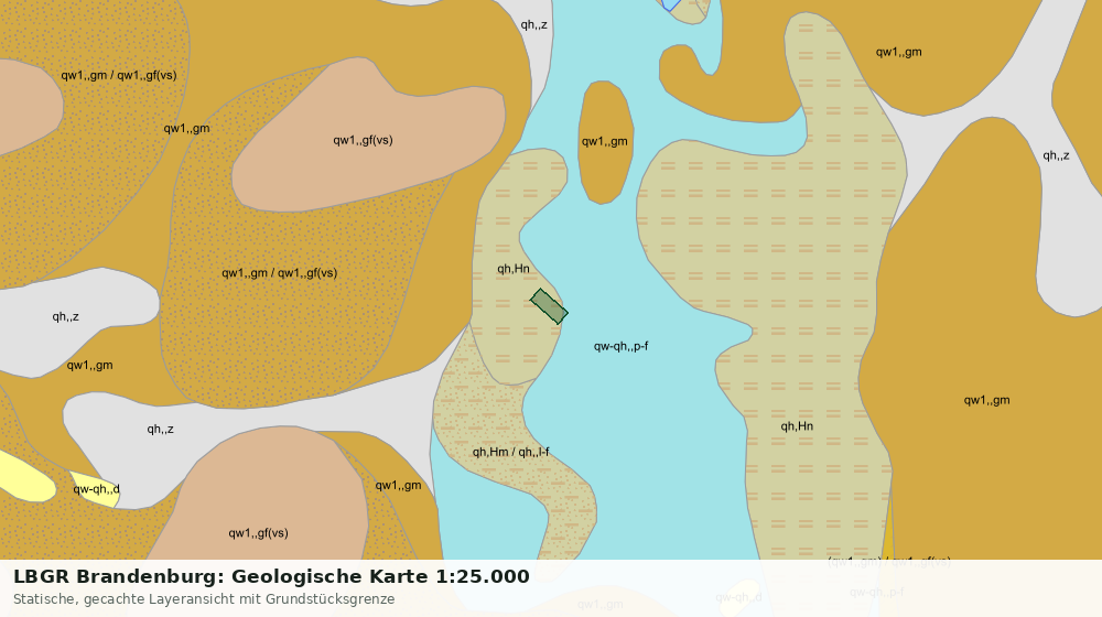 Statische Kartenansicht: LBGR Brandenburg: Geologische Karte 1:25.000