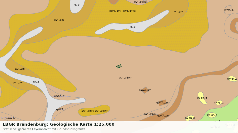 Statische Kartenansicht: LBGR Brandenburg: Geologische Karte 1:25.000