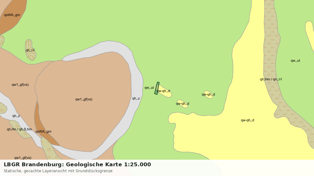 Statische Kartenansicht: LBGR Brandenburg: Geologische Karte 1:25.000
