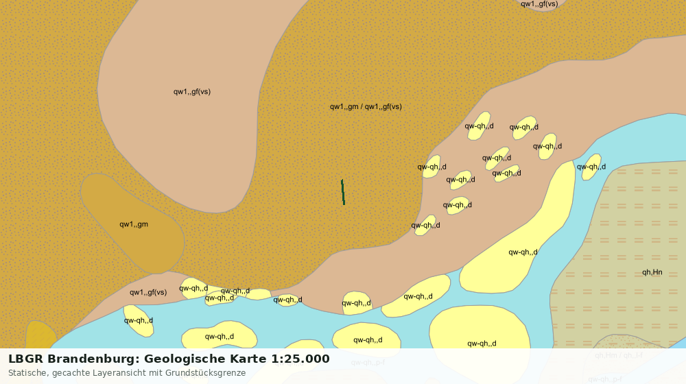 Statische Kartenansicht: LBGR Brandenburg: Geologische Karte 1:25.000