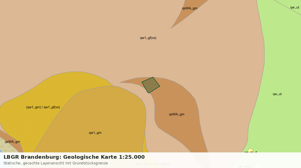 Statische Kartenansicht: LBGR Brandenburg: Geologische Karte 1:25.000