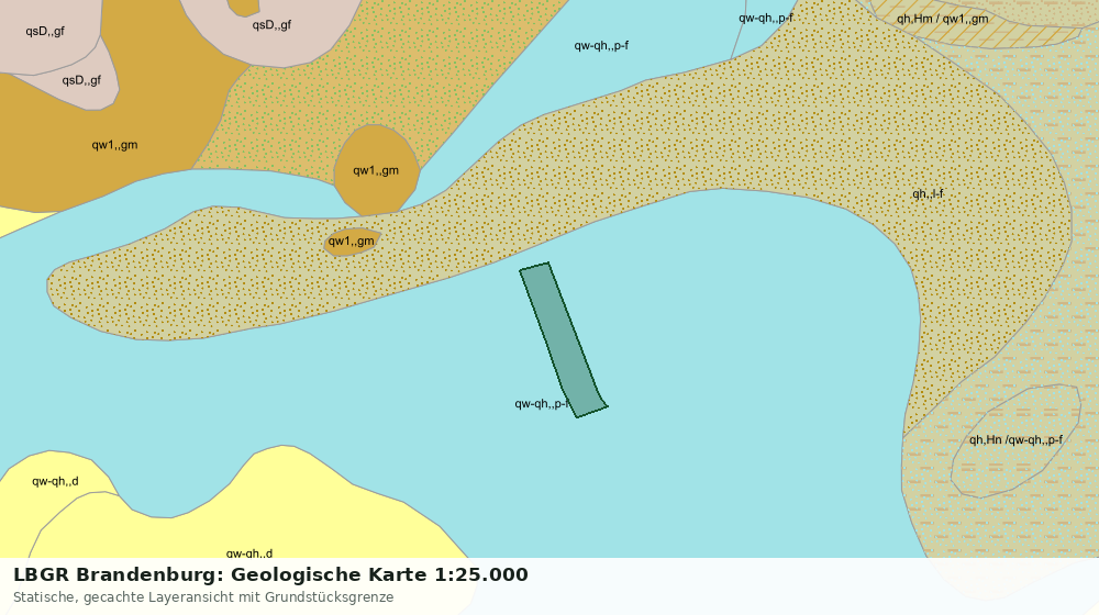 Statische Kartenansicht: LBGR Brandenburg: Geologische Karte 1:25.000