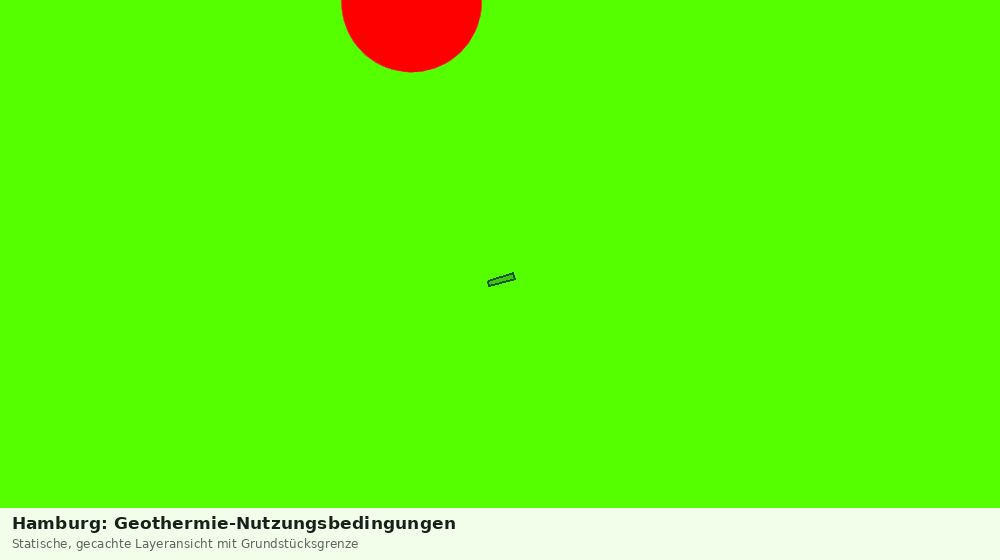 Statische Kartenansicht: Hamburg: Geothermie-Nutzungsbedingungen