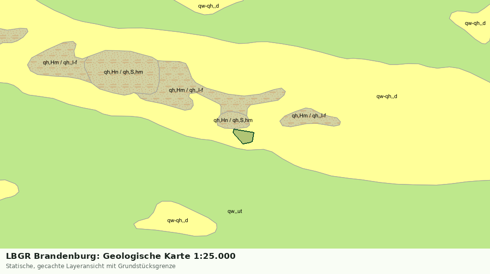 Statische Kartenansicht: LBGR Brandenburg: Geologische Karte 1:25.000