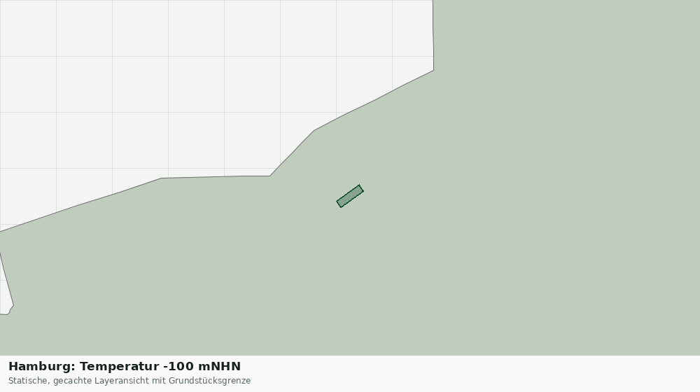 Statische Kartenansicht: Hamburg: Temperatur -100 mNHN