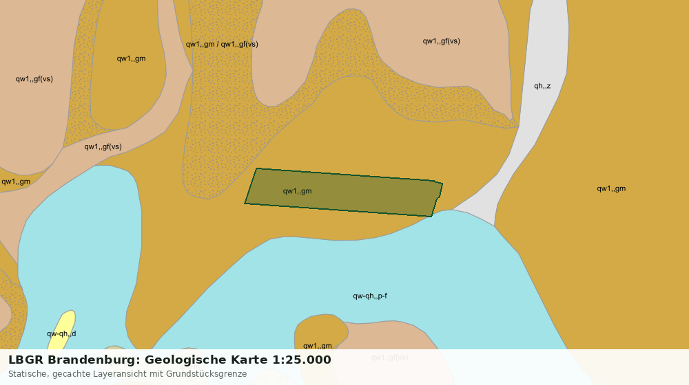 Statische Kartenansicht: LBGR Brandenburg: Geologische Karte 1:25.000