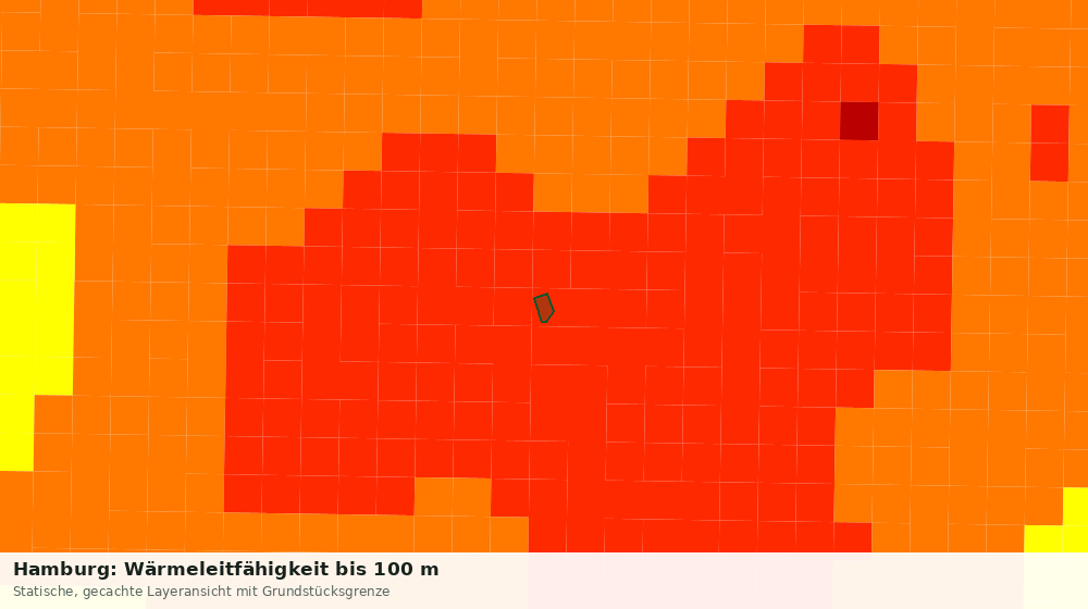Statische Kartenansicht: Hamburg: Wärmeleitfähigkeit bis 100 m