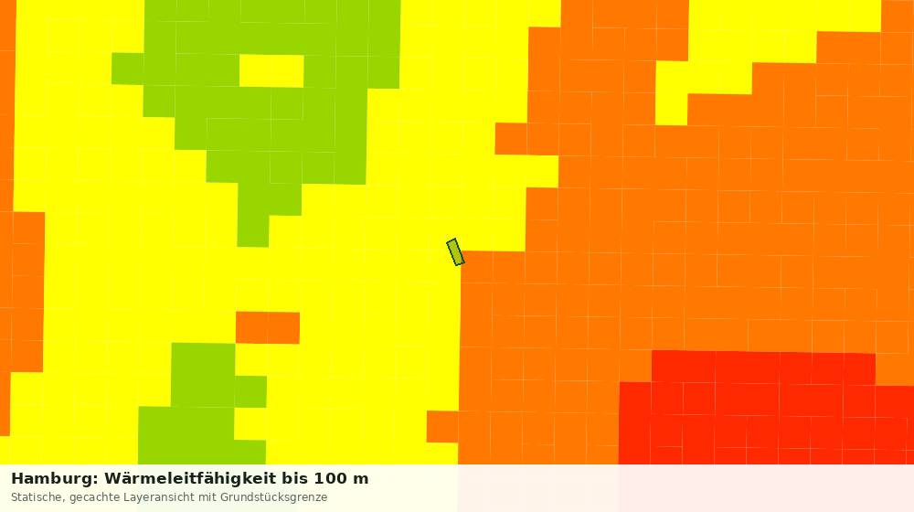 Statische Kartenansicht: Hamburg: Wärmeleitfähigkeit bis 100 m