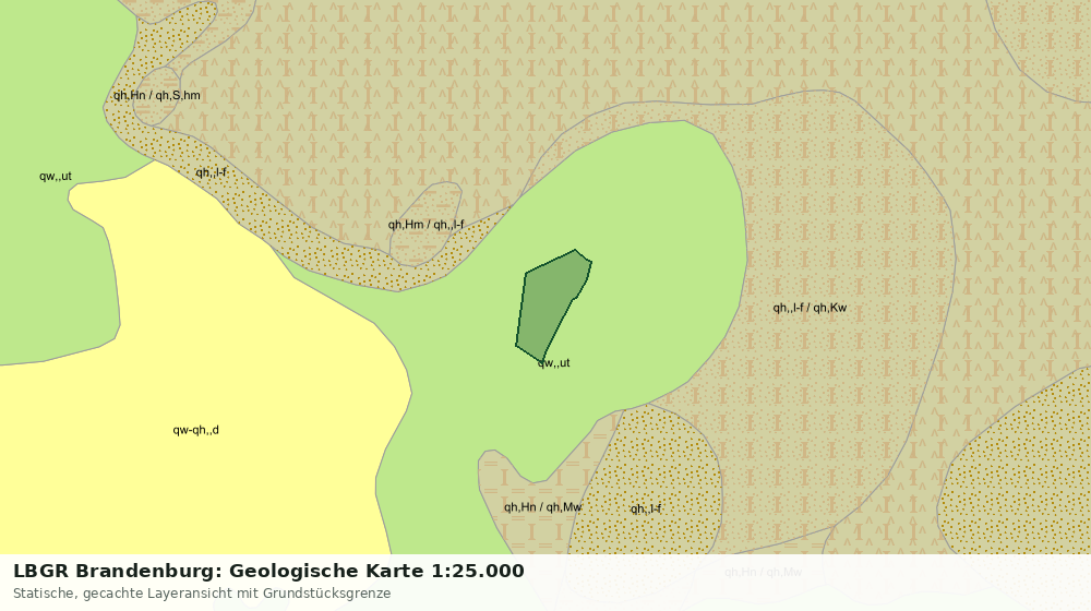 Statische Kartenansicht: LBGR Brandenburg: Geologische Karte 1:25.000