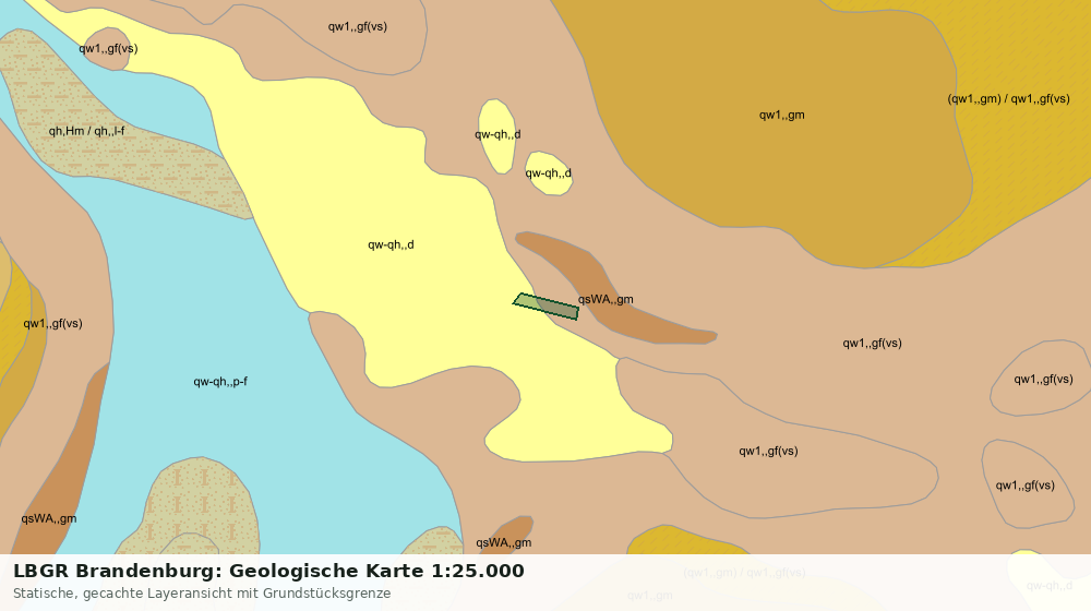 Statische Kartenansicht: LBGR Brandenburg: Geologische Karte 1:25.000