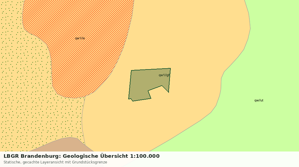 Statische Kartenansicht: LBGR Brandenburg: Geologische Übersicht 1:100.000