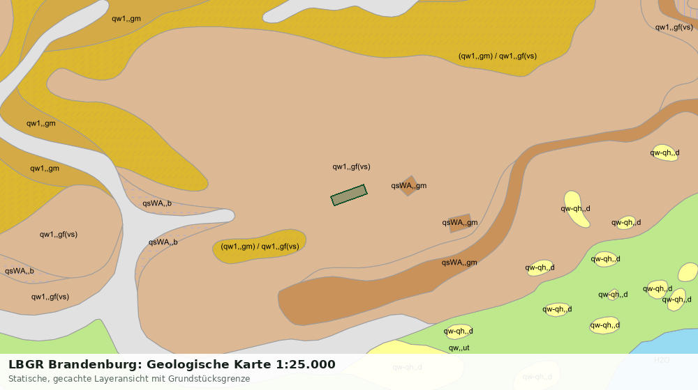 Statische Kartenansicht: LBGR Brandenburg: Geologische Karte 1:25.000