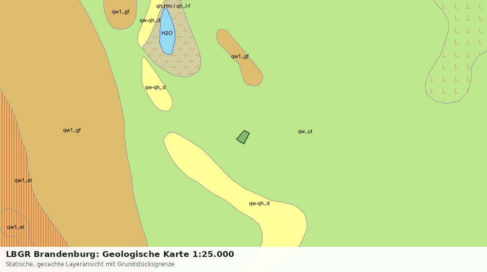 Statische Kartenansicht: LBGR Brandenburg: Geologische Karte 1:25.000