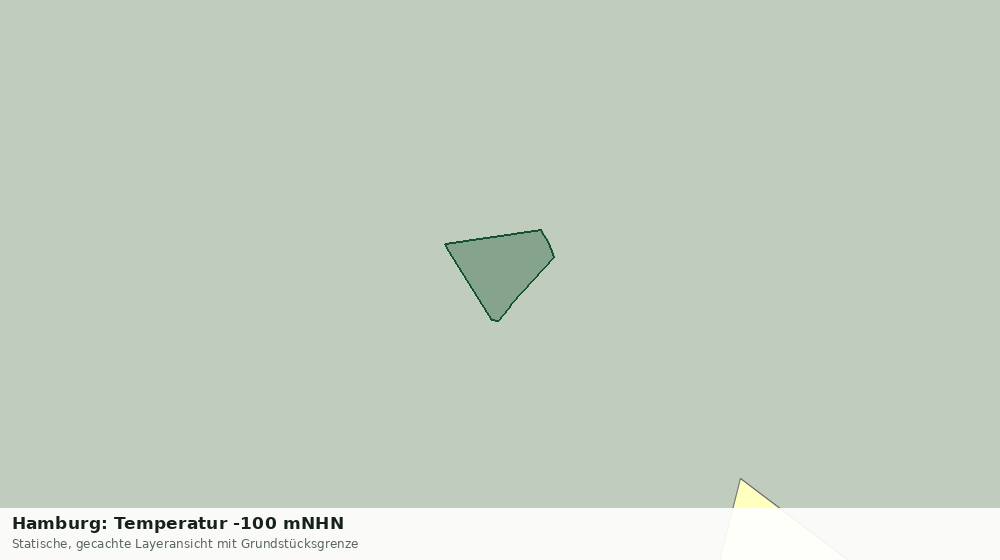 Statische Kartenansicht: Hamburg: Temperatur -100 mNHN