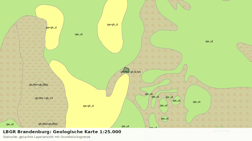 Statische Kartenansicht: LBGR Brandenburg: Geologische Karte 1:25.000