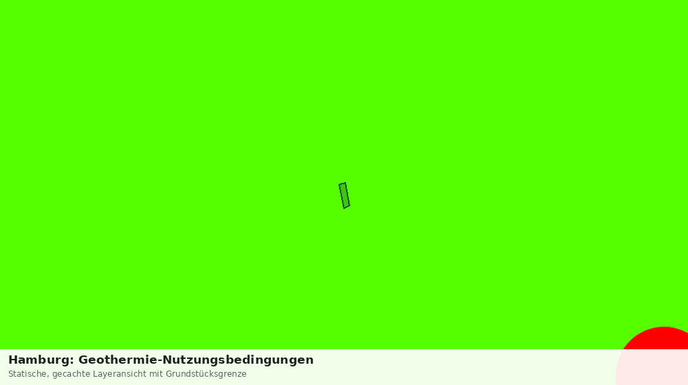 Statische Kartenansicht: Hamburg: Geothermie-Nutzungsbedingungen