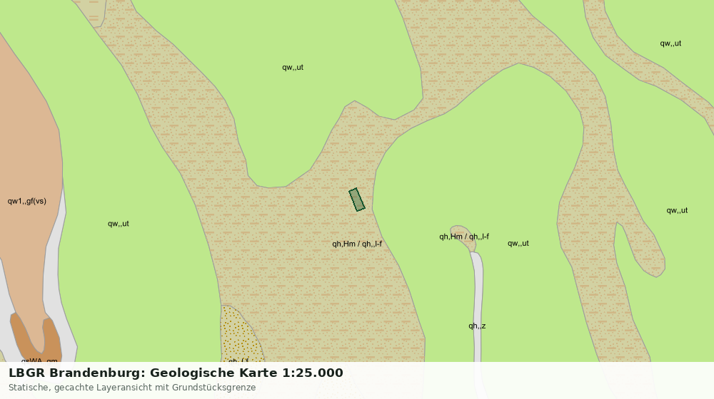 Statische Kartenansicht: LBGR Brandenburg: Geologische Karte 1:25.000