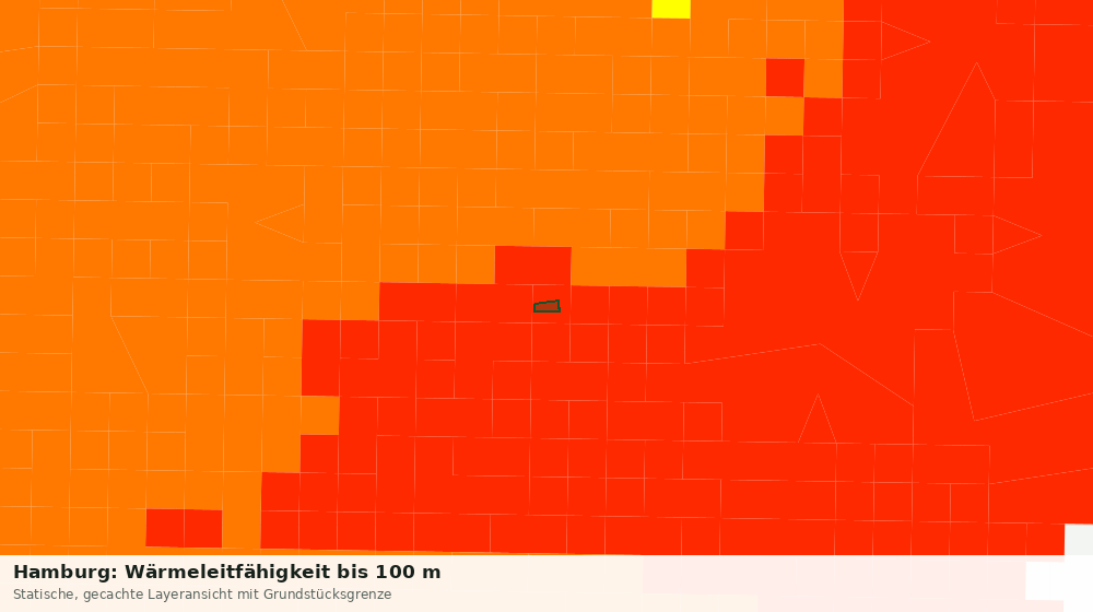 Statische Kartenansicht: Hamburg: Wärmeleitfähigkeit bis 100 m